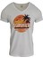 Beyaz V Yaka Unisex Slim Fit Ön Dijital Baskılı T-Shirt 1