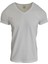 Basic Beyaz V Yaka Unisex Slim Fit T-Shirt 1