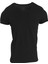 Basic Siyah V Yaka Unisex Slim Fit T-Shirt 1