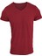 Basic Bordo V Yaka Unisex Slim Fit T-Shirt 1