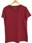 Basic Bordo V Yaka Unisex Slim Fit T-Shirt 2