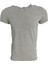 Basic Gri Melanj Unisex Kısa Kollu Kapüşonlu Slim Fit T-Shirt 1