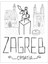 Zagreb Simgeleri Sticker Araba Oto Arma Duvar Sticker Ev Dekoratif Çıkartma 15 Cm 1