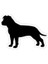 Amerikan Staffordshire Terrier Siluet Sticker Araba Oto Arma Duvar Sticker Ev Dekoratif Çıkartma 1