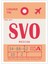 Moskova Sheremetyevo Havaalanı Vintage Bagaj Sticker Araba Oto Arma Duvar Sticker 1