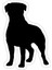 Rottweiler Siluet Sticker Araba Oto Arma Duvar Sticker Ev Dekoratif Çıkartma 15 Cm 1