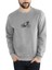 Bicycle Clipart Black And White Bicycle Baskılı Gri Erkek Örme Sweatshirt Uzun Kol 1