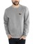 Butterfly Image Baskılı Gri Erkek Örme Sweatshirt Uzun Kol 1