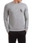 Deniz Mavisi Baykuş Owl Baskılı Gri Erkek Örme Sweatshirt Uzun Kol 1