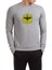 Zagor Logo Baskılı Gri Erkek Örme Sweatshirt Uzun Kol 1