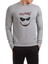 Joker Why So Serıous 4 Baskılı Gri Erkek Örme Sweatshirt Uzun Kol 1