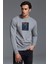Riverdale Cheryl Blossom Baskılı Gri Erkek Örme Sweatshirt Uzun Kol 1