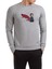Death Logo Note Light Yagami Baskılı Gri Erkek Örme Sweatshirt Uzun Kol 1