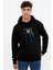 Iron Maıden Drıfter Metal Baskılı Siyah Erkek Örme Kapşonlu Sweatshirt Uzun Kol 1