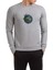 Mother Earth Peace In The Park Baskılı Gri Erkek Örme Sweatshirt Uzun Kol 1