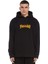 Thrasher Magazine Baskılı Siyah Erkek Örme Kapşonlu Sweatshirt Uzun Kol 1