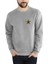 Che Guevara Yıldız Che Göğüs Baskılı Gri Erkek Örme Sweatshirt Uzun Kol 1