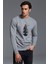 Assassins Creed Elise De La Serre Baskılı Gri Erkek Örme Sweatshirt Uzun Kol 1
