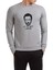 Ouse It's Not Lupus Baskılı Gri Erkek Örme Sweatshirt Uzun Kol 1