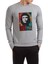 Che Guevara Revolution Baskılı Gri Erkek Örme Sweatshirt Uzun Kol 1