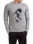 Anime One Piece Baskılı Gri Erkek Örme Sweatshirt Uzun Kol 1