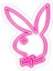 Playboy Tavşanı Sticker Araba Oto Arma Duvar Sticker Ev Dekoratif Çıkartma 15 Cm 1