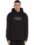 War And Peace Baskılı Siyah Erkek Örme Kapşonlu Sweatshirt Uzun Kol 1