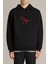 Red Hot Chili Peppers The Metal Baskılı Siyah Erkek Örme Kapşonlu Sweatshirt Uzun Kol 1