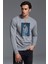 Anime Fairy Tail Glass Guild Emblem Baskılı Gri Erkek Örme Sweatshirt Uzun Kol 1