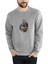 The Witcher Smartphone Baskılı Gri Erkek Örme Sweatshirt Uzun Kol 1