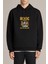 Ac Dc Gıvıng The Dog Baskılı Siyah Erkek Örme Kapşonlu Sweatshirt Uzun Kol 1