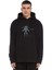 Space Bond Baskılı Siyah Erkek Örme Kapşonlu Sweatshirt Uzun Kol 1