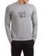Foroğraf Makinesi Karakalem Baskılı Gri Erkek Örme Sweatshirt Uzun Kol 1