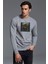 Epica The Quantum Enigma Baskılı Gri Erkek Örme Sweatshirt Uzun Kol 1