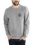 Kuru Kafa Yıldız Sheriff Göğüs Baskılı Gri Erkek Örme Sweatshirt Uzun Kol 1