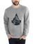 Assassins Creed Sanat Assassins Creed Baskılı Gri Erkek Örme Sweatshirt Uzun Kol 1