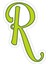 R Harfi Sticker Araba Oto Arma Duvar Sticker Ev Dekoratif Çıkartma 15 Cm 1
