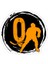 Monogram Q Buz Hokeyi Oyuncusu Grunge Daire Sticker Araba Oto Arma Duvar Sticker 1