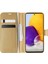 Samsung Galaxy A72 Kılıf Delux Leather Wallet Gold 1