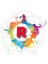 R Harfi Sticker Araba Oto Arma Duvar Sticker Ev Dekoratif Çıkartma 15 Cm 1