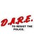 Direnmeye Cesaret Et (Polis) - Dare Logosu (Beyaz) Sticker Araba Oto Arma Duvar Sticker 1