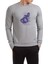 Jımı Hendrıx Purple Haze Baskılı Gri Erkek Örme Sweatshirt Uzun Kol 1