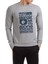 The Doors Baskılı Gri Erkek Örme Sweatshirt Uzun Kol 1