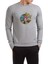 Anime Tail Grup Baskılı Gri Erkek Örme Sweatshirt Uzun Kol 1