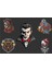 motorsiklet Kask Araç ve Laptop Sticker Set 5'li 1