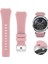 Samsung Galaxy Watch 46MM Classic Çapraz Frontier Kayış Kordon Açık Pembe 2