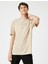 Erkek T-Shirt Bej 1YAM11969HK 1