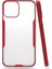 - Apple iPhone 12 Mini - Kılıf Kenarı Renkli Arkası Şeffaf Parfe Kapak - Kırmızı 1