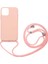 - Apple iPhone 12 - Kılıf Boyun İp Askılı Koruyucu Ropi Kapak - Pembe Açık 1