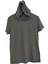 Basic Füme Unisex Kısa Kollu Kapüşonlu Slim Fit T-Shirt 1